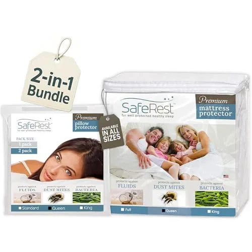 Queen Premium Mattress Protector & 2 Pillow Protectors, view 2