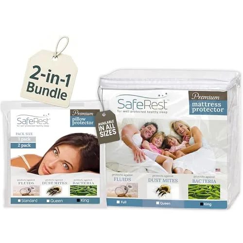 King Premium Mattress Protector & 2 Pillow Protectors, view 2